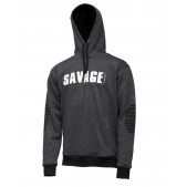 57670 Bliuzonas Savage Gear Logo Hoodie XXL Dark Grey Melange