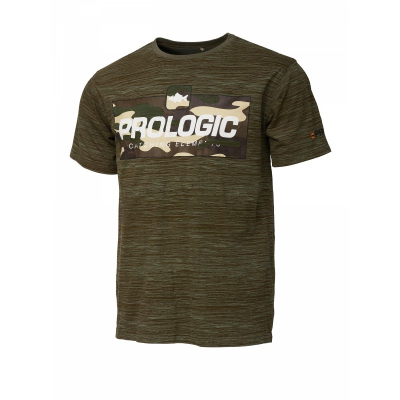 Marškinėliai Prologic Bark Print T-Shirt Burnt Olive Green