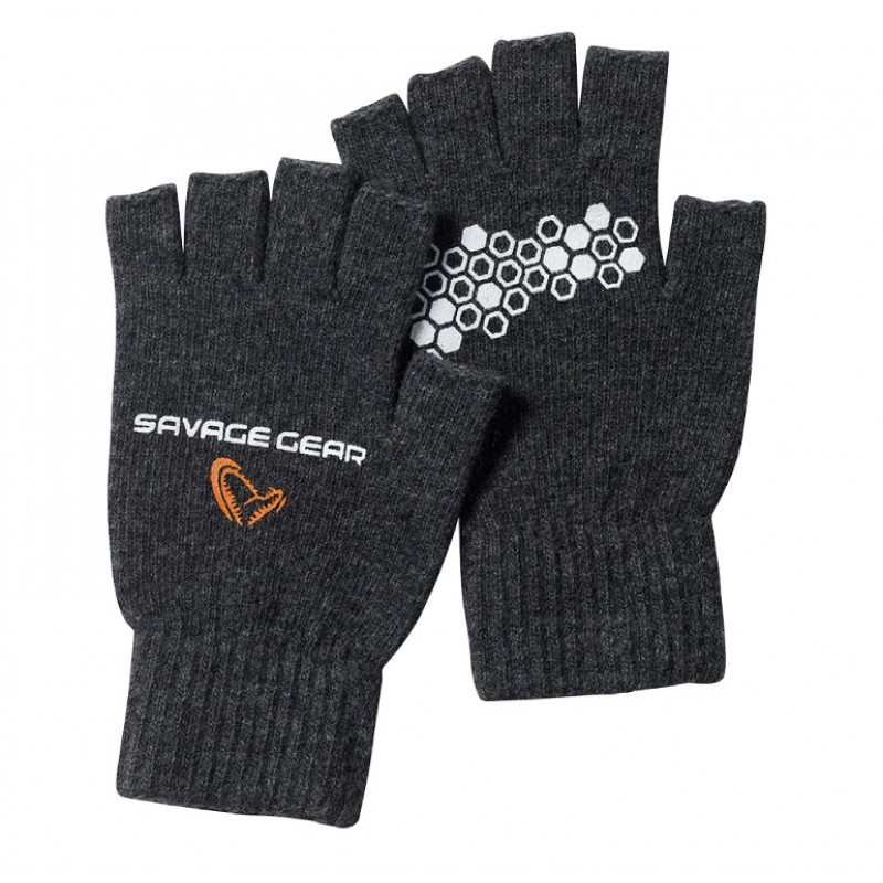 Pirštinės Savage Gear Knitted Half Finger Glove 