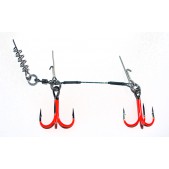 Guminukų kaustymo sistema Atora Stinger rig 2 kabliukai ORANGE