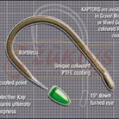 Wide Gape Kaptor Barbless kabliukai