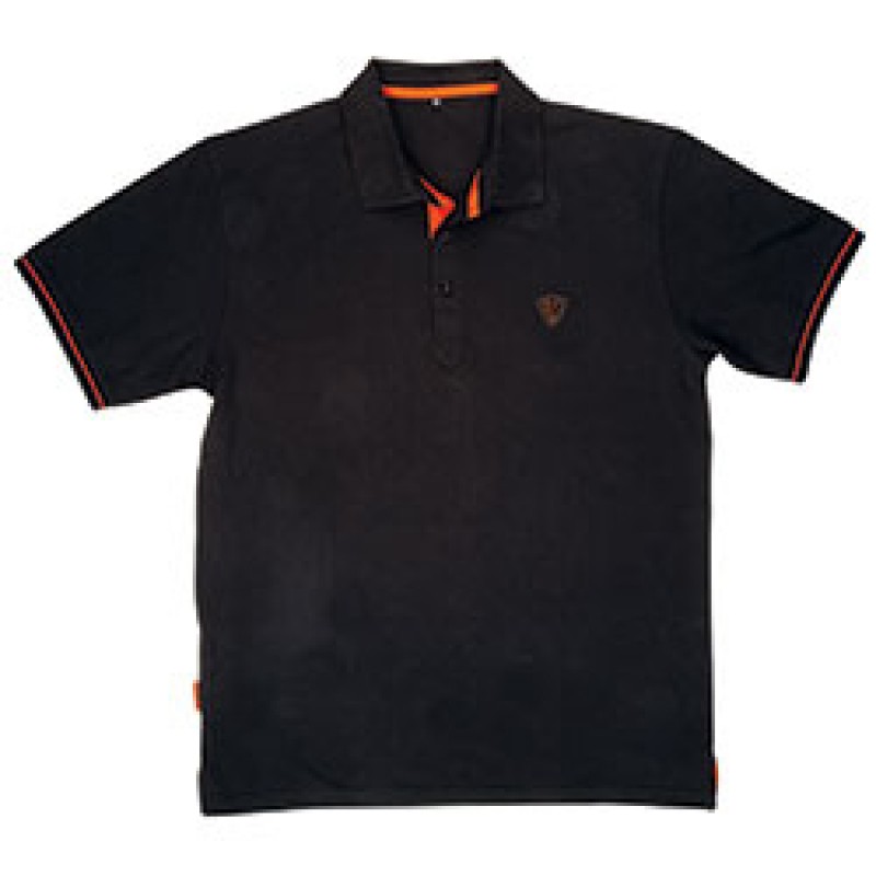 Fox Black Orange Polo Shirt Marškinėliai M