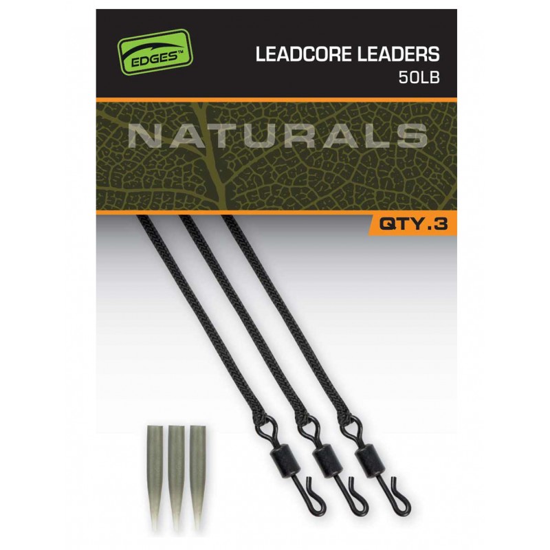 Fox Naturals Leadcore Leaders 50lb 3vnt