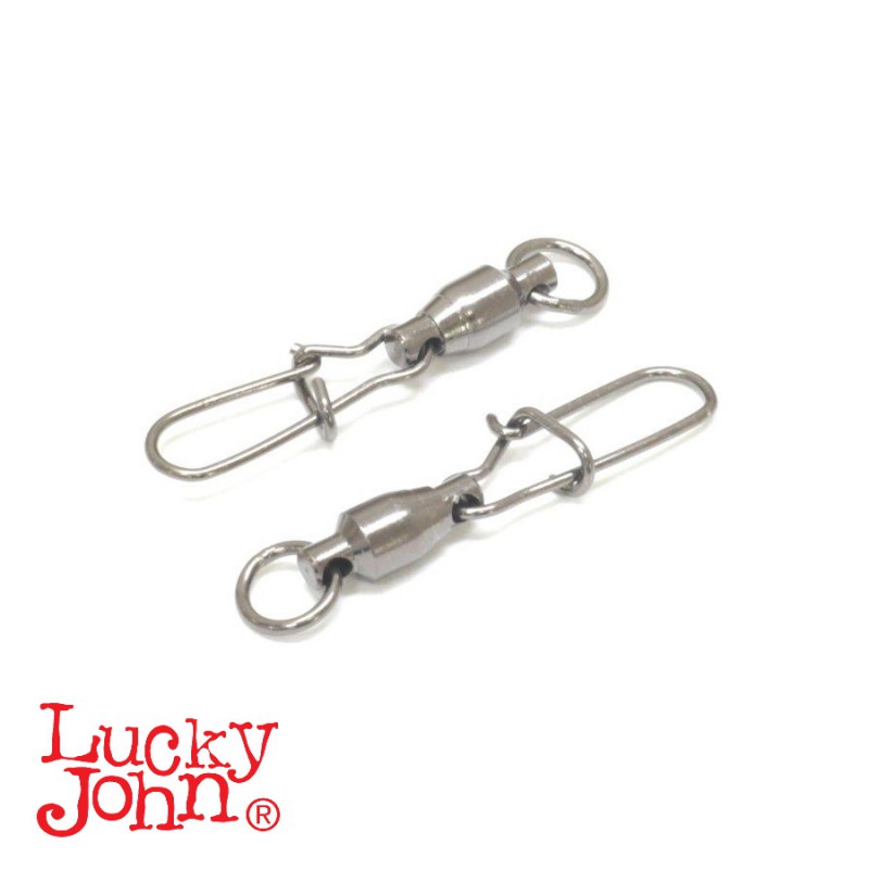 Suktukas su karabinu Lucky John Pro Ball Bearing Swivel