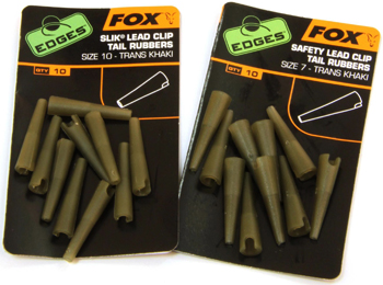 Fox Edges Safety Lead Clip Tail Rubbers Khaki 10 